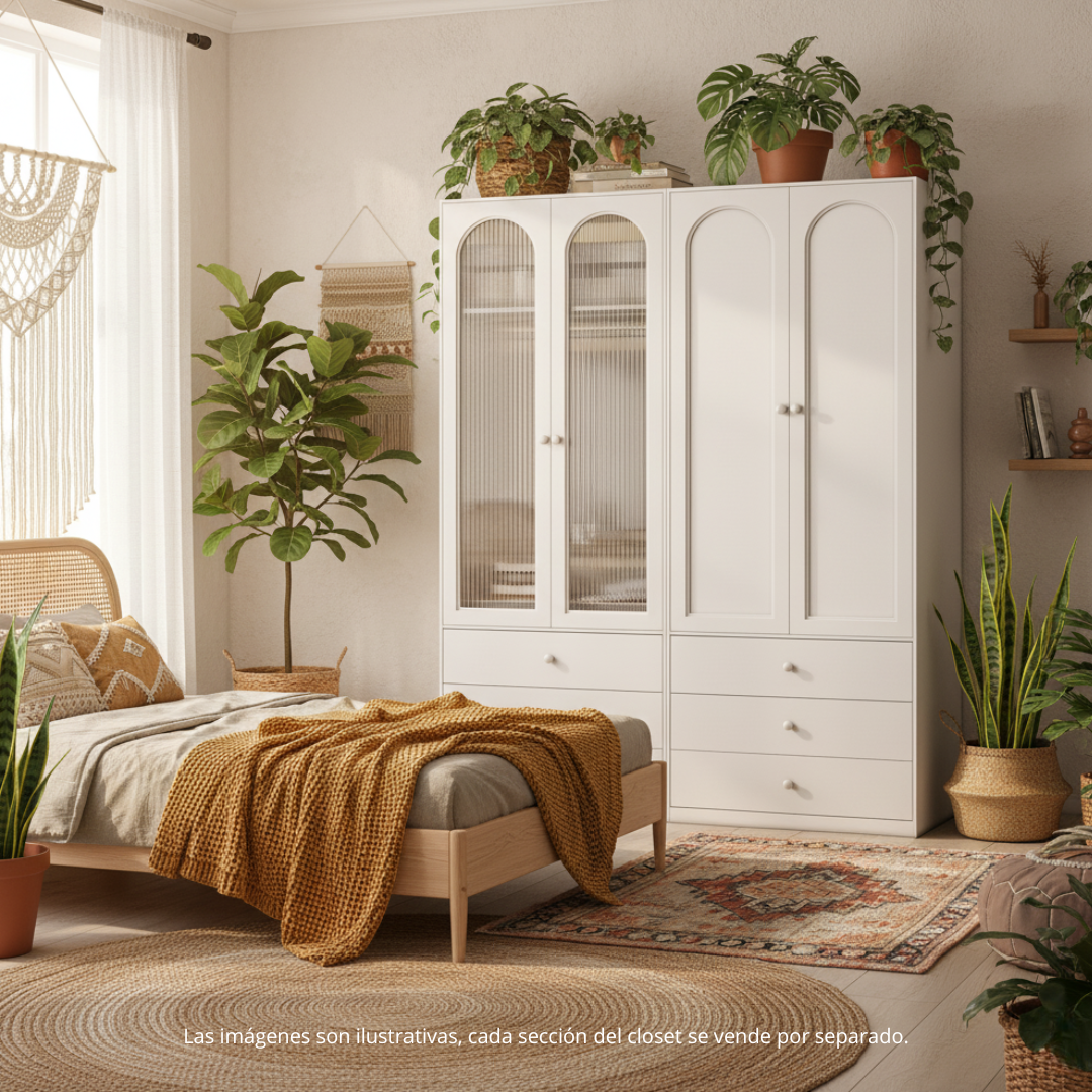 Ropero Armario Closet Metálico 2 Puertas Con Colgador