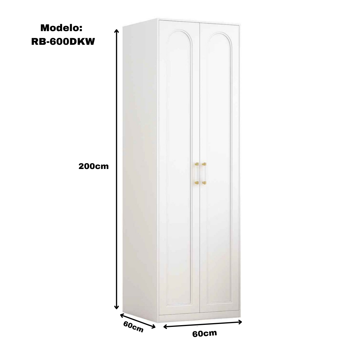 Ropero Armario Closet Metálico 2 Puertas Con Colgador