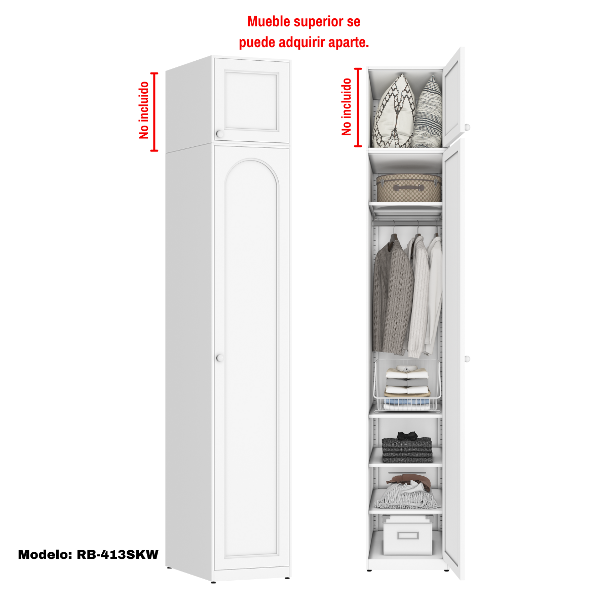 Ropero Closet Armario Metálico De 1 Puerta Con Colgador