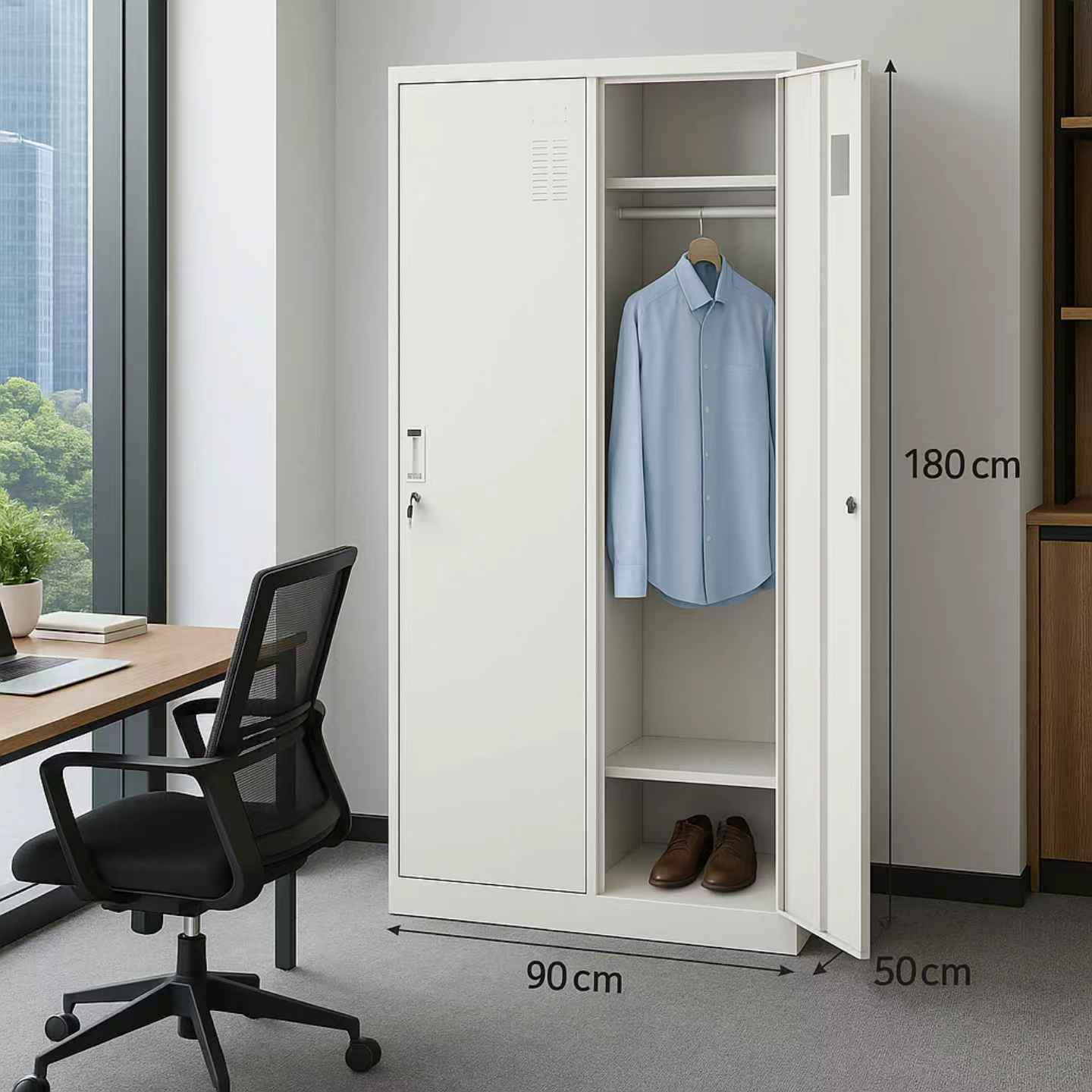 Armario Casillero Locker Metálico 2 Puertas con Llave