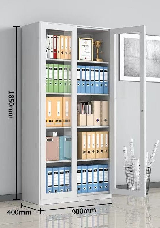 Metal Filing Cabinet Closet with Full Transparent Door