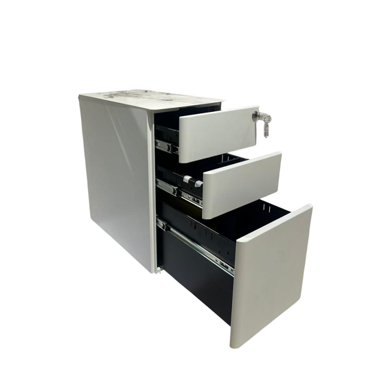 Archivero De 3 Cajones Con Llave Y Llantas - Modelo CY01