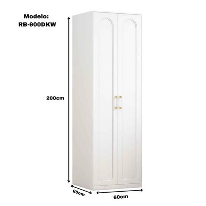 Ropero Armario Closet Metálico 2 Puertas Con Colgador