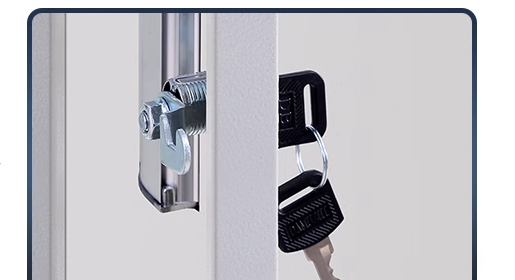 Metal filing cabinet closet with doors