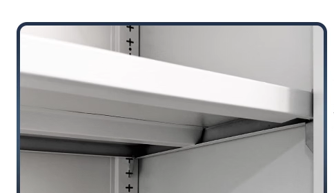 Metal filing cabinet closet with doors