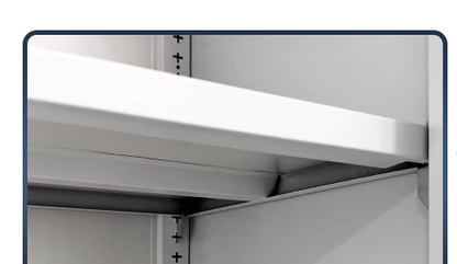 Metal filing cabinet closet with doors