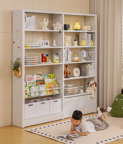 Estantería Metálica Blanca con Escritorio Infantil | Librero 200cm x 115cm