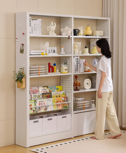 Estantería Metálica Blanca con Escritorio Infantil | Librero 200cm x 115cm
