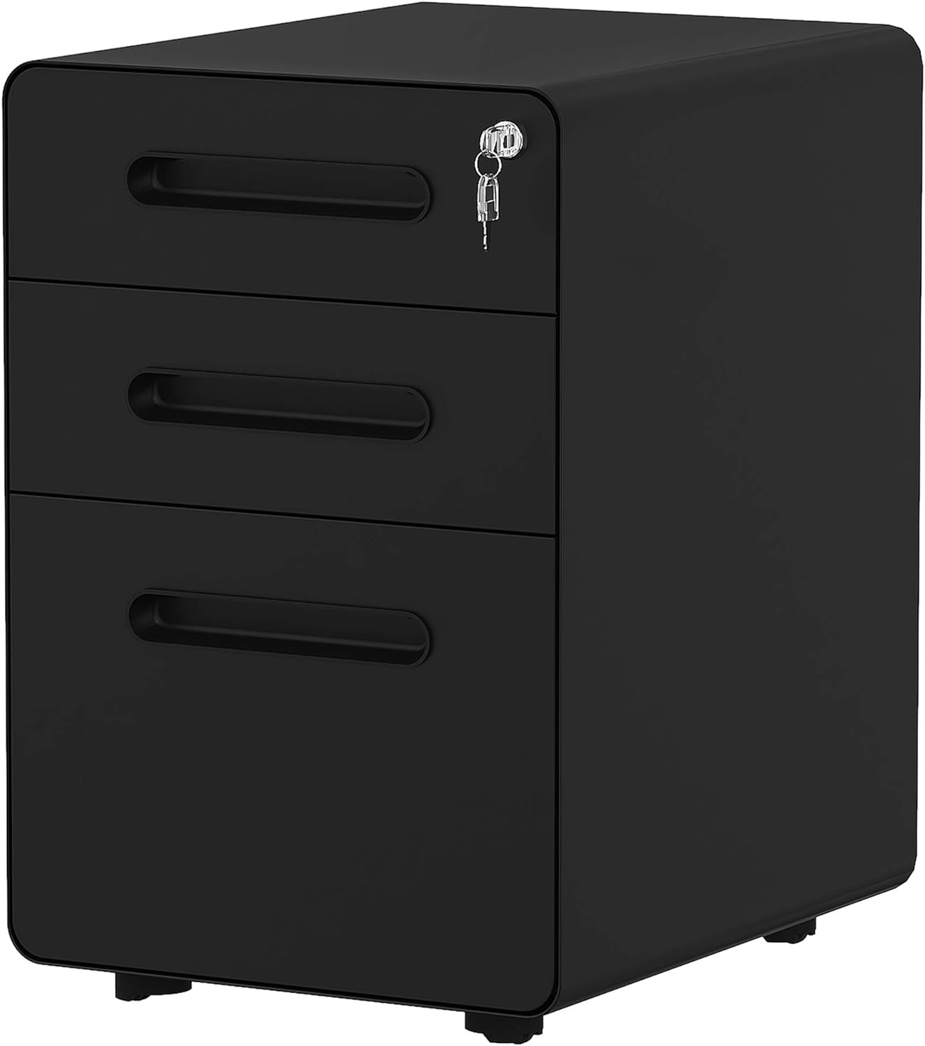 Archivero De 3 Cajones Con Llave Y Llantas MP-YH01W YH01S YH01B