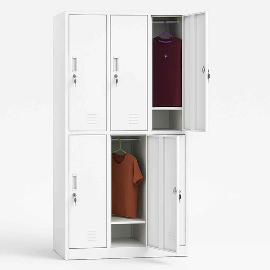 Casillero Locker Metálico 6 Puertas Llave Independiente