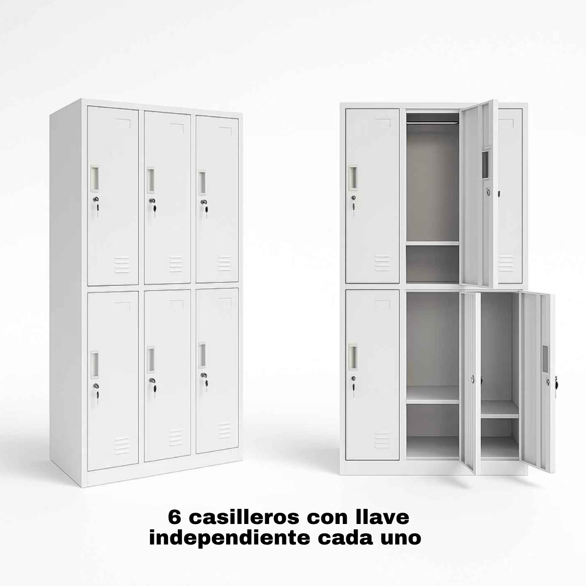 Casillero Locker Metálico 6 Puertas Llave Independiente