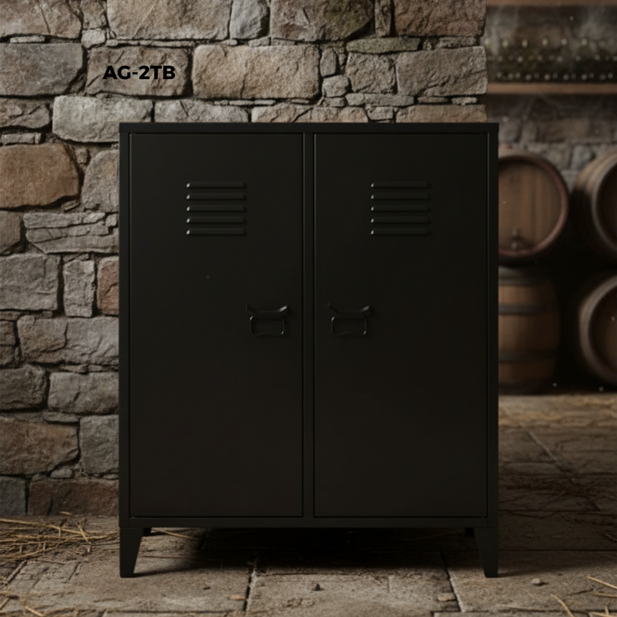 Locker/ Organizador metálico de 2 secciones 2 puertas