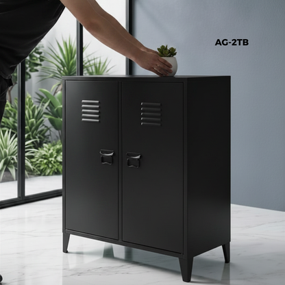 Locker/ Organizador metálico de 2 secciones 2 puertas