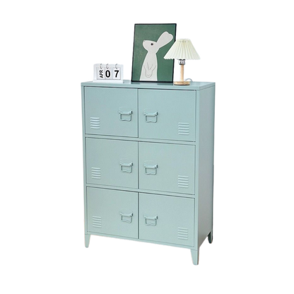 Locker/ Organizador horizontal metálico de 6 secciones