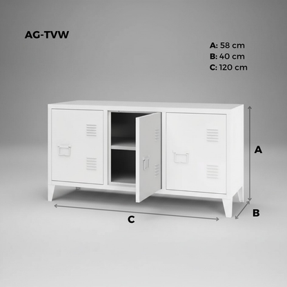 Locker horizontal metálico de 3 secciones