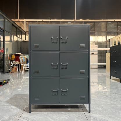 AQUA 6-Section Horizontal Metal Locker/Organizer