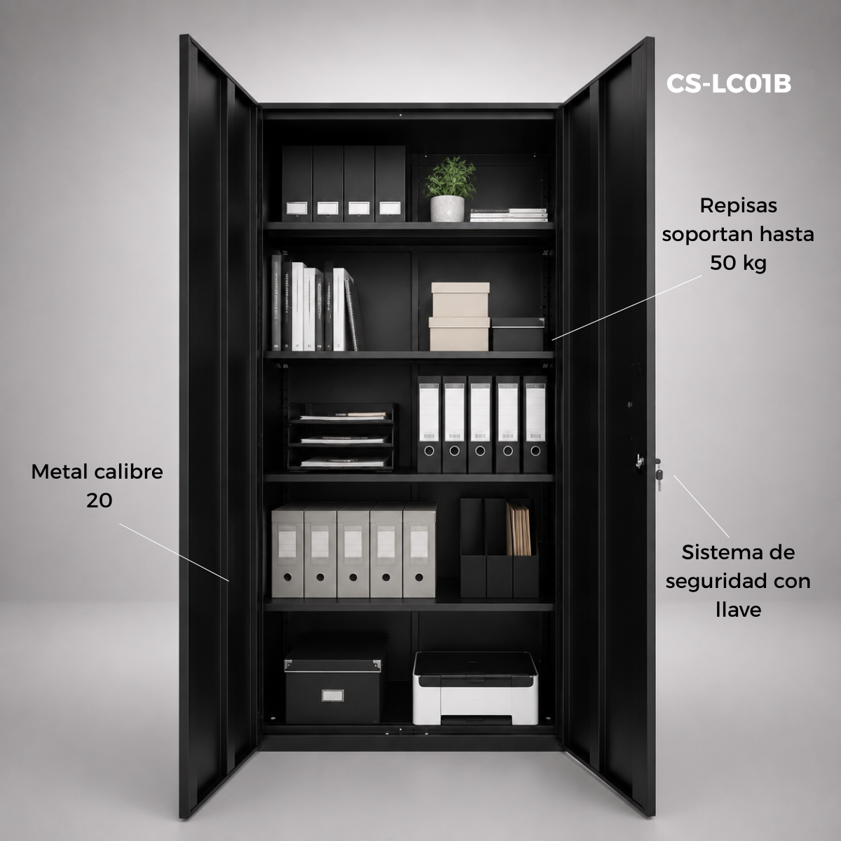Gabinete Metálico con Niveladores de precisión