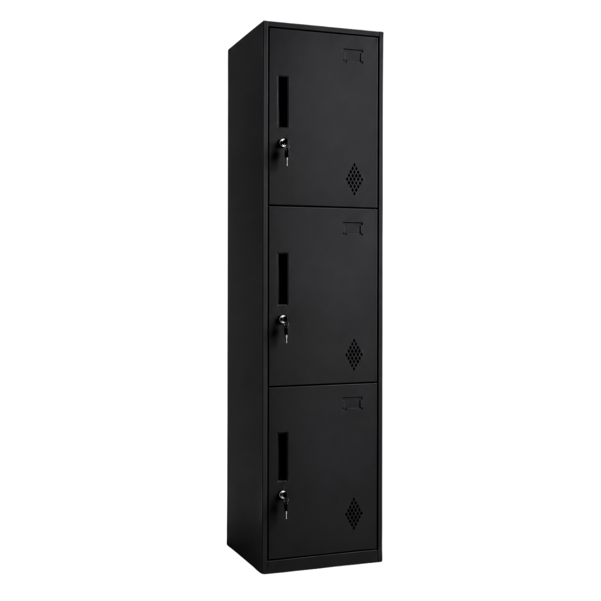 Locker Metálico de 3 Puertas Con Llave