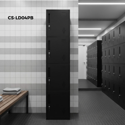 Locker Cailleros 4 Puertas Metálicos Cerradura Llave Indepen