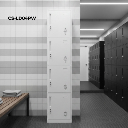Locker Cailleros 4 Puertas Metálicos Cerradura Llave Indepen