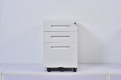Archivero De 3 Cajones Con Llave Y Llantas  Model MP-FL01W  FL01B