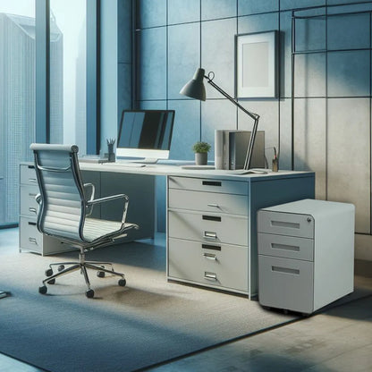 Archivero De 3 Cajones Con Llave Y Llantas MP-YH01W YH01S YH01B