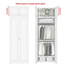 Armario Modular 2 Puertas 80cm FUERZA METAL | 200–240cm | White / Beige
