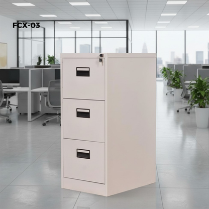 Metal Filing Cabinet with Lock, Office, 3 Drawers