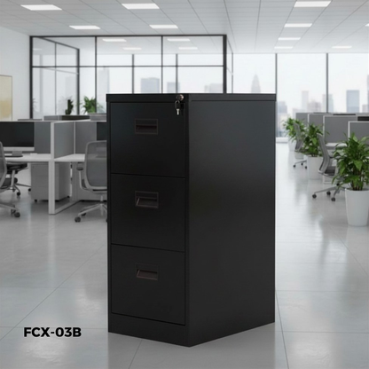 Metal Filing Cabinet with Lock, Office, 3 Drawers