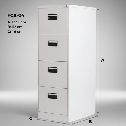 Archivero de Metal con llave para Oficina 4 Gavetas