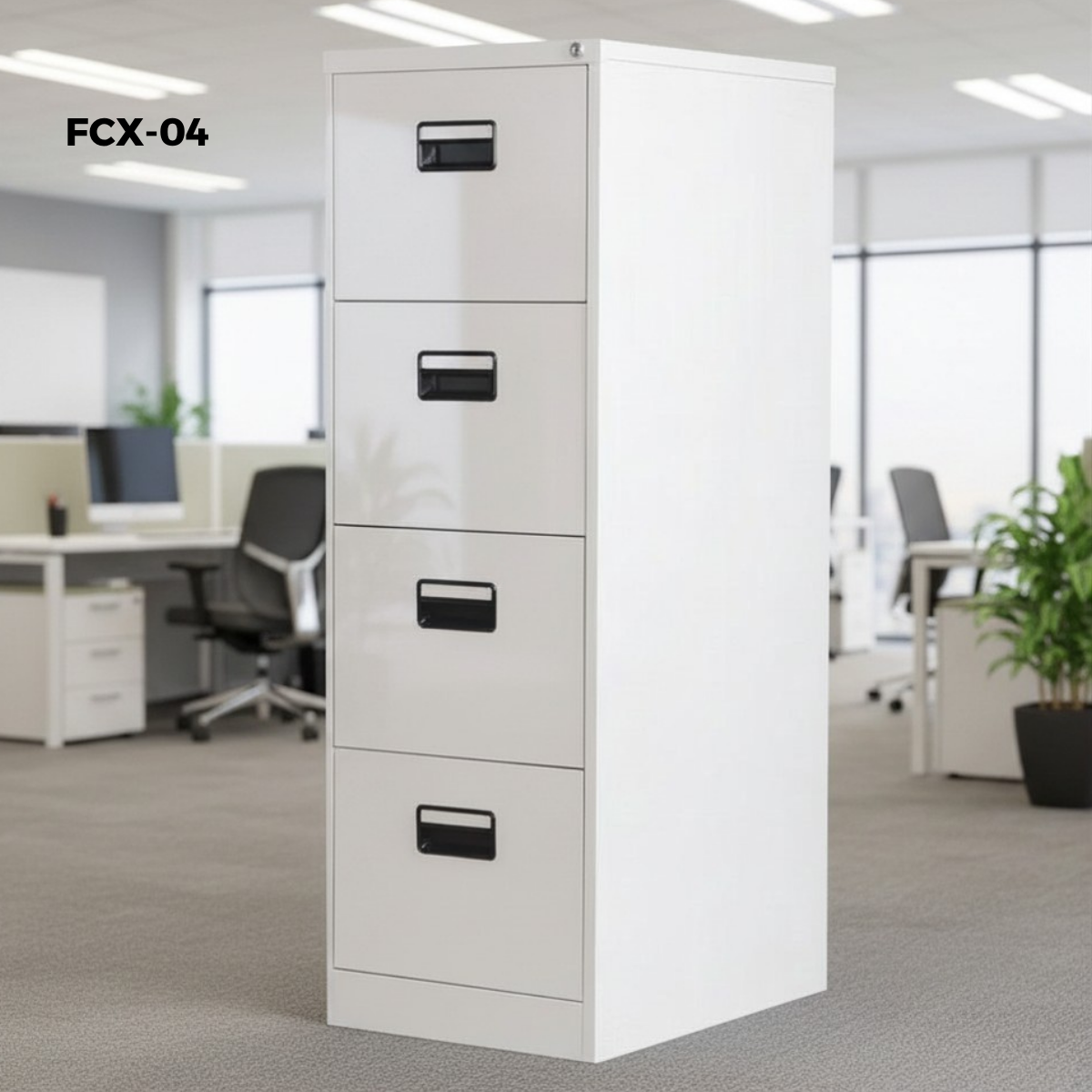 Archivero de Metal con llave para Oficina 4 Gavetas