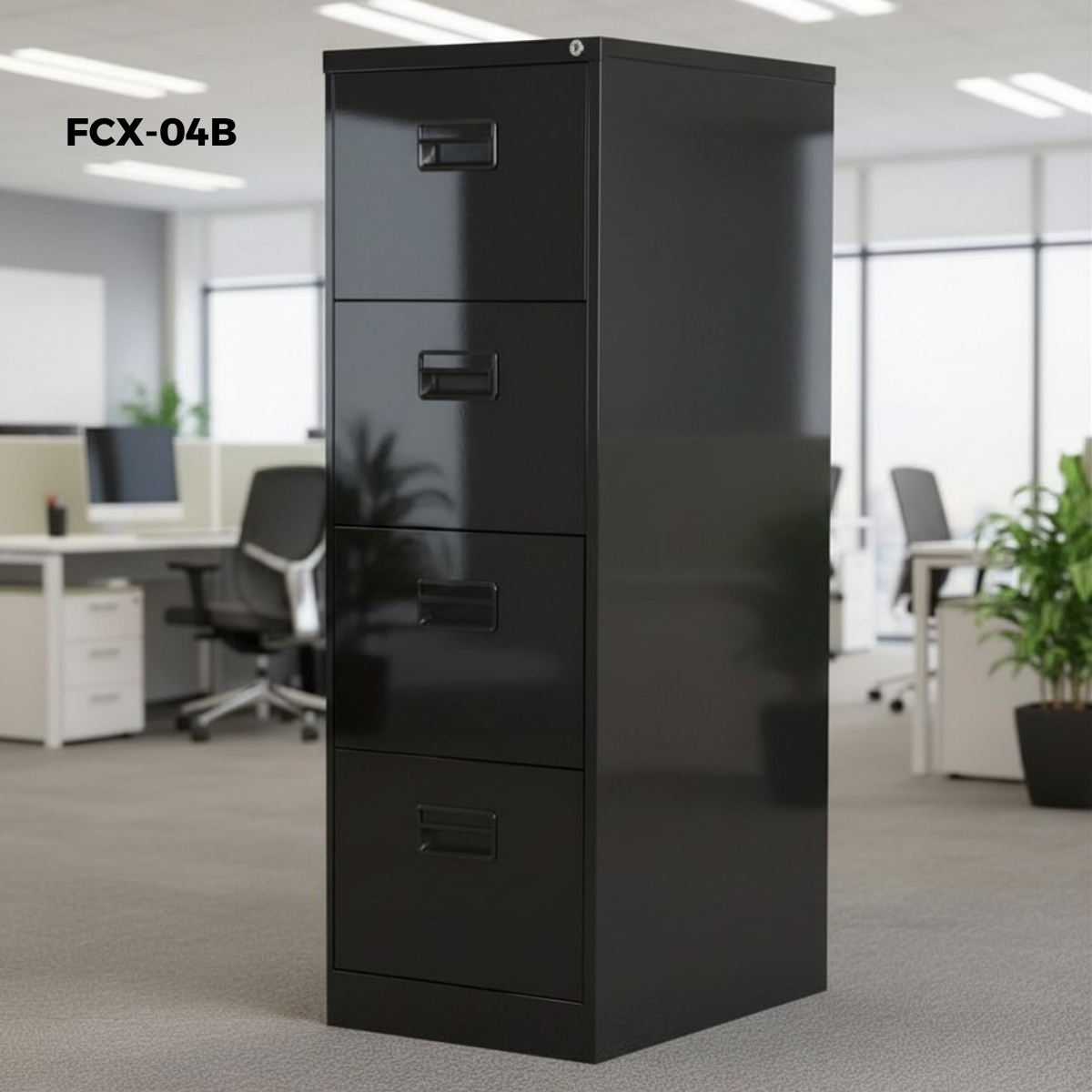 Archivero de Metal con llave para Oficina 4 Gavetas