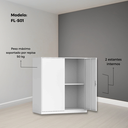 Metal Filing Cabinet Cupboard Shelf with Doors
