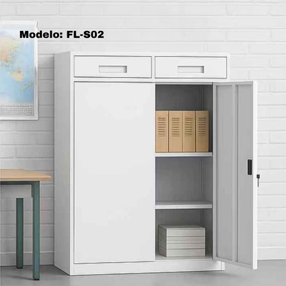 Gabinete Archivero Metálico con puertas y cajones
