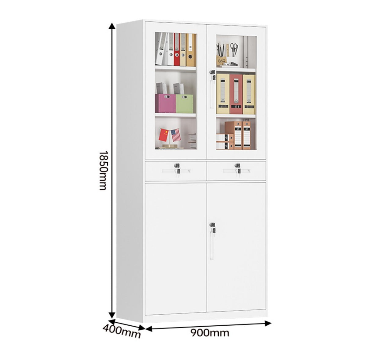 Archivero Closet Metálico con Puertas y cajones con llave
