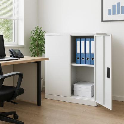 Archivero Alacena Estante De Metal Con Puertas