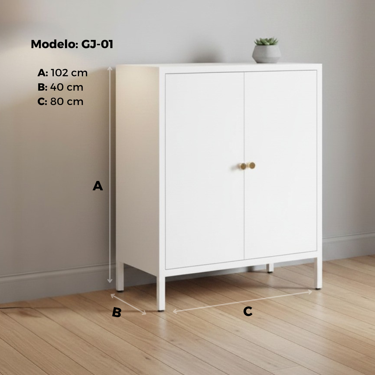 Metal filing cabinet, cupboard type