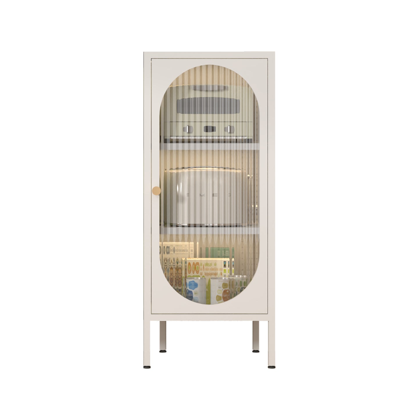Cabinet with Transparent Cupboard-Style Door