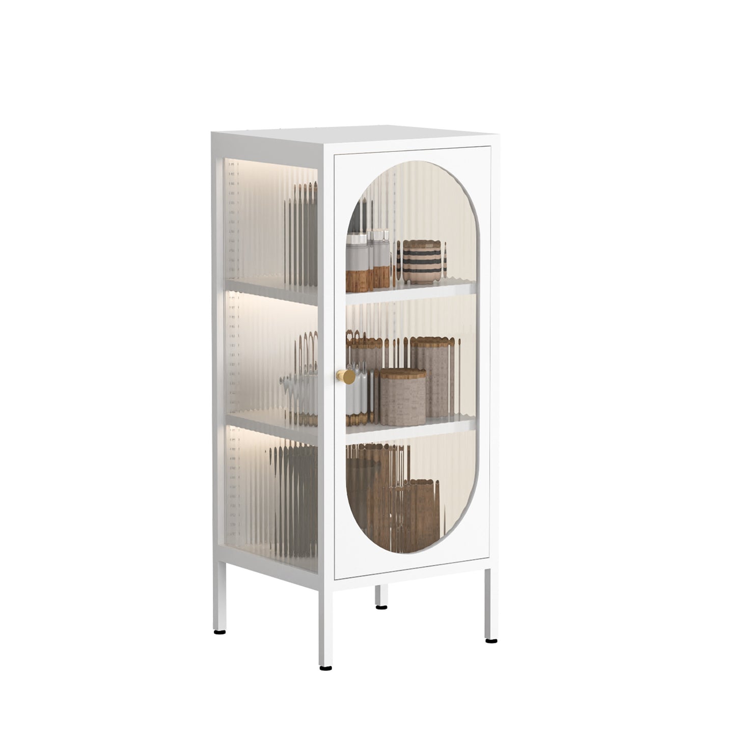 Cabinet with Transparent Cupboard-Style Door