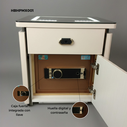 Mesa De Noche Inteligente Con Caja Fuerte Oculta
