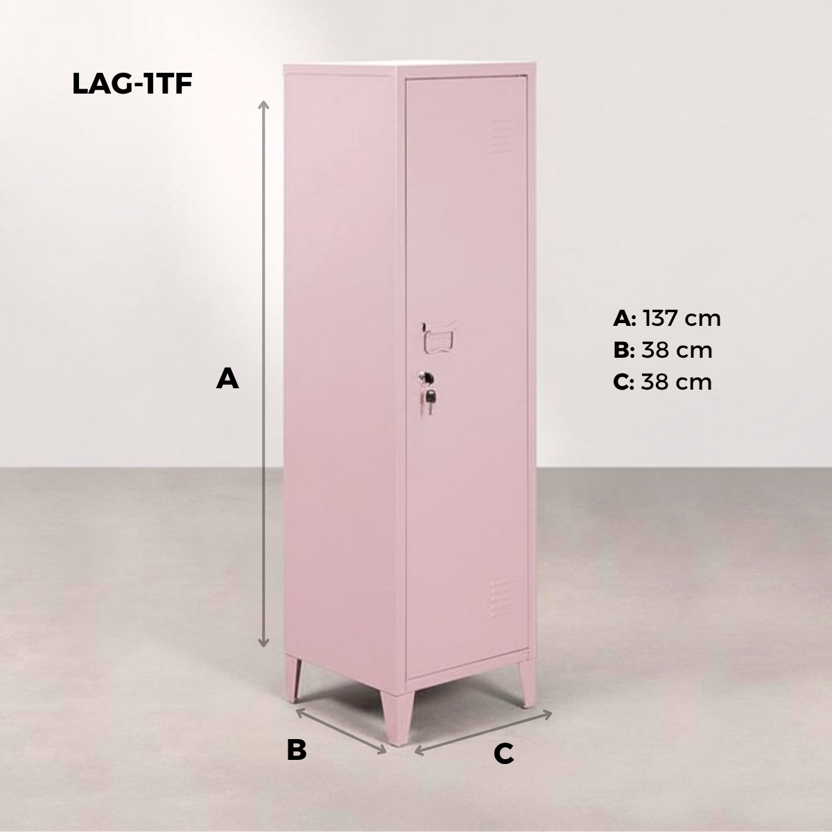 Locker metálico de 1 sección