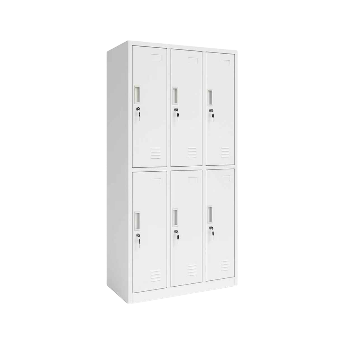 Locker Metálico 6 Puertas Blanco LC-06
