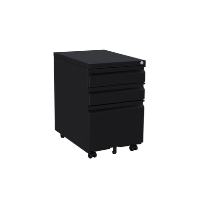 Archivero Metálico de 3 Cajones con Llave y Llantas Serie YZ