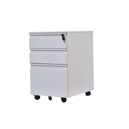 Archivero Metálico de 3 Cajones con Llave y Llantas Serie YZ