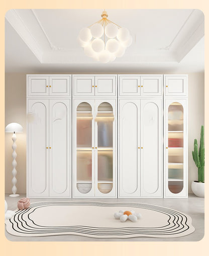 Metal Wardrobe Closet with 2 Doors, Hanging Rail, and 3 Drawers