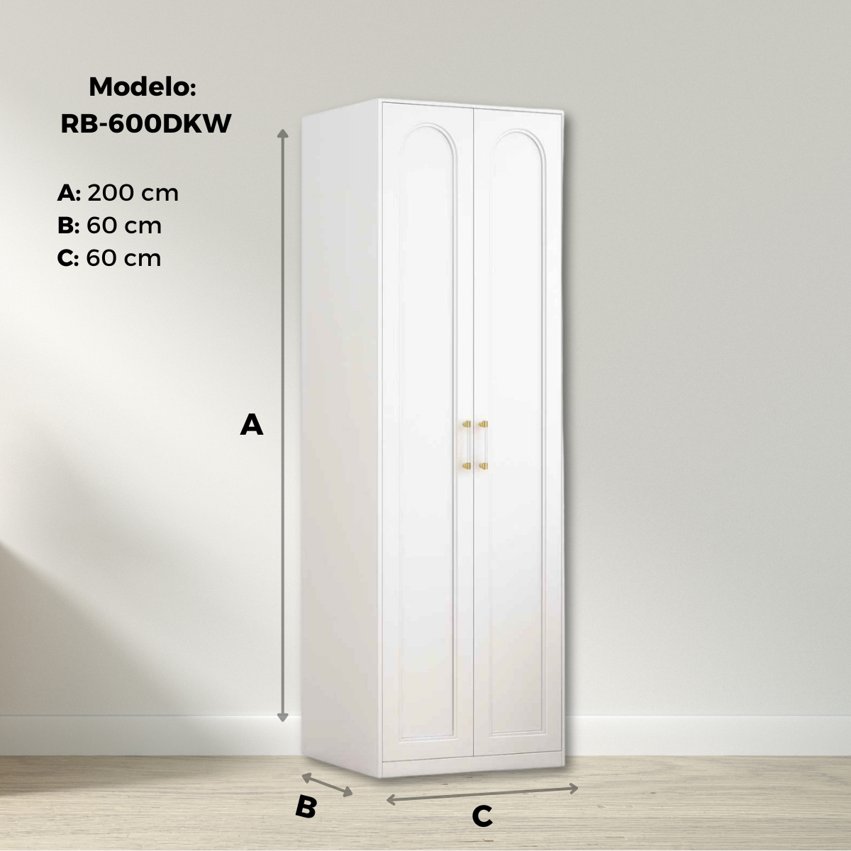 Armario Modular 2 Puertas 60cm