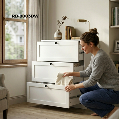 3-tier metal chest of drawers