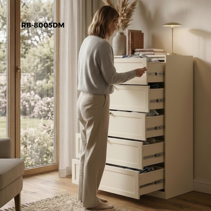 5-tier metal chest of drawers