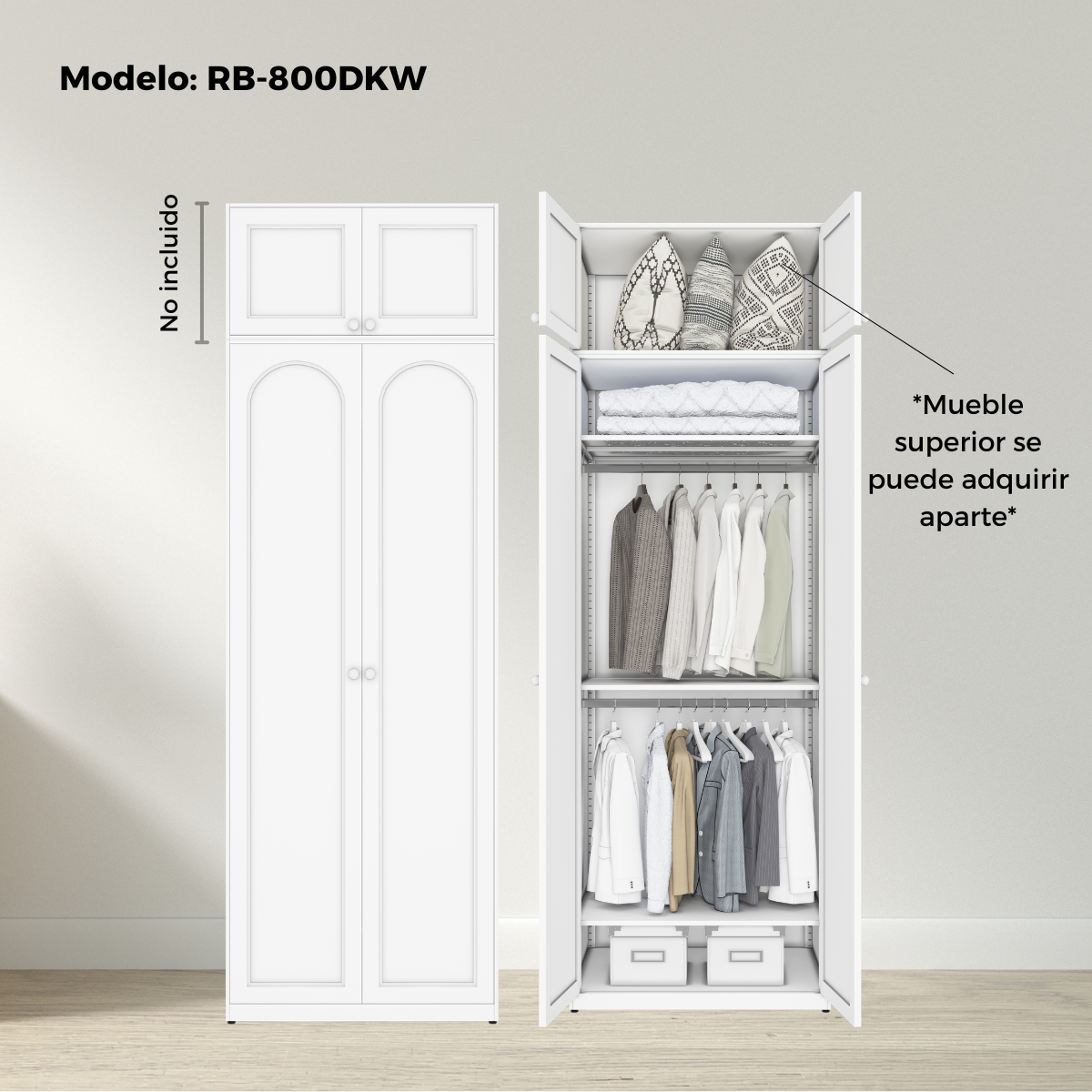 Armario Modular 2 Puertas 80cm
