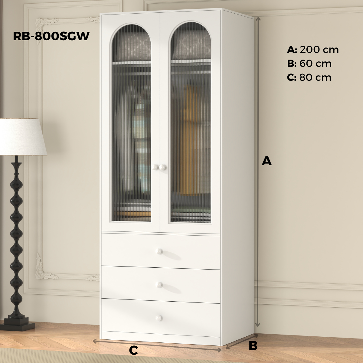 Armario Modular 2 Puertas 80cm